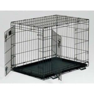 LS-1622DD-300x300 Midwest Life Stages Double Door Dog Crate Black 22" x 13" x 16"