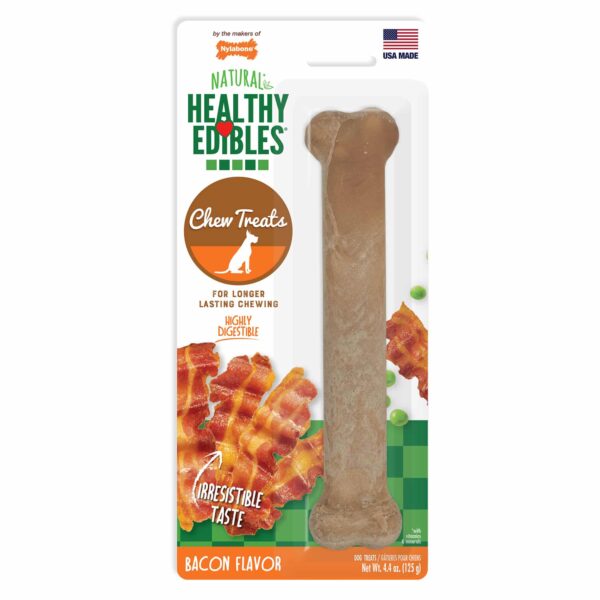 NEB104P-600x600 Nylabone Healthy Edibles Longer Lasting Bacon Treats Giant 1 count