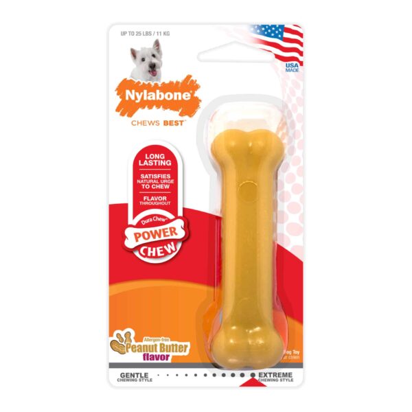 NPB102P-600x600 Nylabone Power Chew Peanut Butter Dog Chew Toy Regular