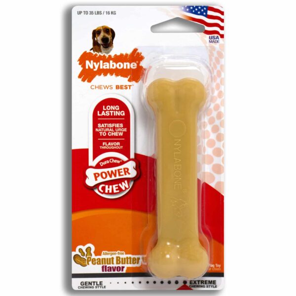 NPB103P-600x600 Nylabone Power Chew Peanut Butter Dog Chew Toy Wolf