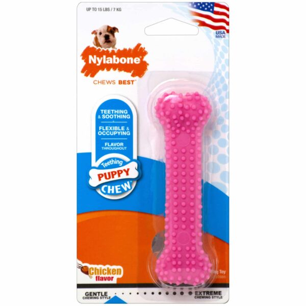 NPP901P-600x600 Nylabone Puppy Dental Chew Toy Petite Pink