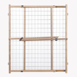 NS4615-300x300 North States Wide Wire Mesh Pet Gate White, Wood 29.5" - 50" x 32"