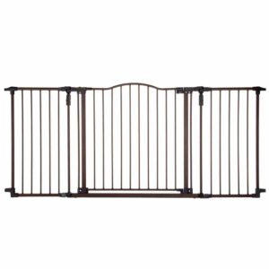 NS4944-300x300 North States Deluxe Décor Wall Mounted Pet Gate Medium Matte Bronze 38.3" - 72" x 30"