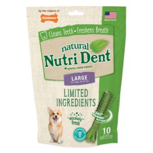 NTD443M10P-1-300x300 Nutri Dent Limited Ingredient Dental Chews Fresh Breath Large 10 count