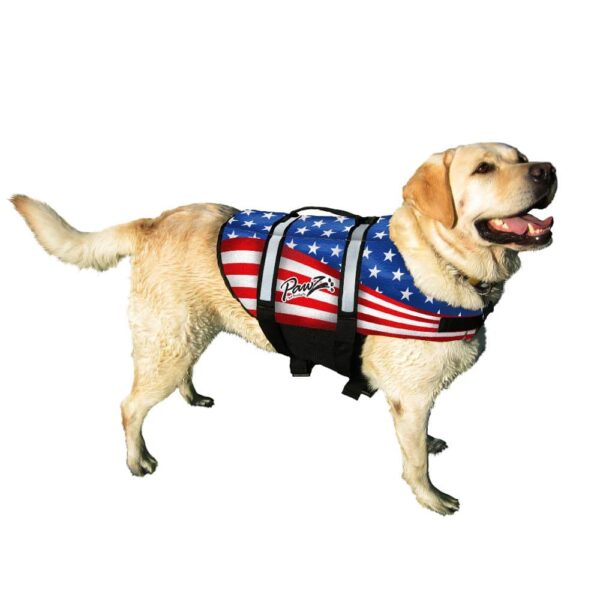 PP-ZF1400-600x600 Pawz Pet Products Nylon Dog Life Jacket Medium Flag