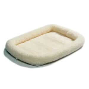 QT40218-300x300 Midwest Quiet Time Fleece Dog Crate Bed White 18" x 12"