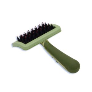 W422-NCL00-300x300 Coastal Pet Products Safari Nylon Coated Tip Dog Brush for Shorthaired Breeds - Green (6.75"x4"x1")