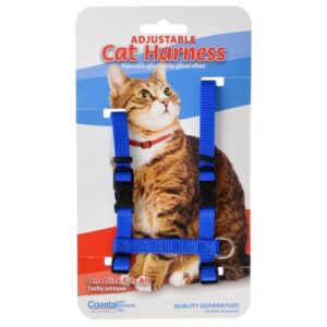 EP6341BL-300x300 Tuff Collar Nylon Adjustable Cat Harness - Blue - Girth Size 10in.-18in.