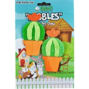 EPAE00973-300x300 Ae Cage Company Nibbles Barrel Cactus Loofah Chew Toy With Wood - 2 Count