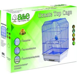 EPAE01190-300x300 Ae Cage Company Ornate Top Bird Cage 14in.x11in.x17in. Black - 1 Count