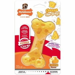EPU84104-300x300 Nylabone Power Chew Cheese Bone Dog Toy - Wolf (dogs Up To 35 Lbs)
