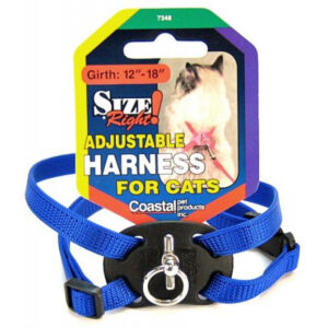 7348bl__1-300x300 Coastal Pet Size Right Adjustable Harness for Cats Blue / 12-18"L x 3/8"W Coastal Pet Size Right Adjustable Harness for Cats Blue