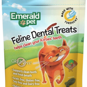 emr00408__1-300x300 Emerald Pet Feline Dental Treats Turducky Flavor / 3 oz Emerald Pet Feline Dental Treats Turducky Flavor