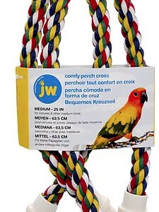 jw56134__1-225x300 JW Pet Flexible Multi-Color Cross Rope Perch 25" Long for Birds / Medium - 1 count JW Pet Flexible Multi-Color Cross Rope Perch 25" Long for Birds
