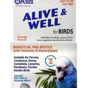 k80070__1-300x300 Oasis Alive and Well, Stress Preventative and Pro-Biotic Tablets for Birds / 1 count Oasis Alive and Well, Stress Preventative and Pro-Biotic Tablets for Birds