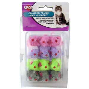st2048__1-300x300 Spot Colored Plush Mice Cat Toy with Rattle and Catnip / 12 count Spot Colored Plush Mice Cat Toy with Rattle and Catnip