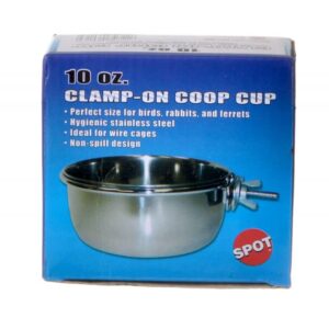 st6016__1-300x300 Spot Clamp On Coop Cup Stainless Steel / 10 oz - 1 count Spot Clamp On Coop Cup Stainless Steel