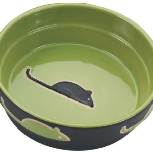 st6898__1-300x300 Spot Ceramic Black and Green Fresco Mouse Print 5" Cat Dish / 1 count Spot Ceramic Black and Green Fresco Mouse Print 5" Cat Dish