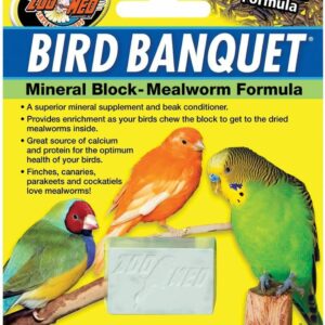 zm11830__1-300x300 Zoo Med Bird Banquet Mineral Block Mealworm Formula / 1 count Zoo Med Bird Banquet Mineral Block Mealworm Formula