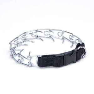 Coastal Pet Products Titan Easy-On Dog Prong Training Collar with Buckle Medium - Silver (17.5"x2.50"x2")