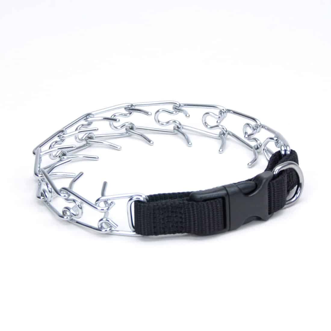 05592-blk18 Coastal Pet Products Titan Easy-On Dog Prong Training Collar with Buckle Medium - Silver (17.5"x2.50"x2")