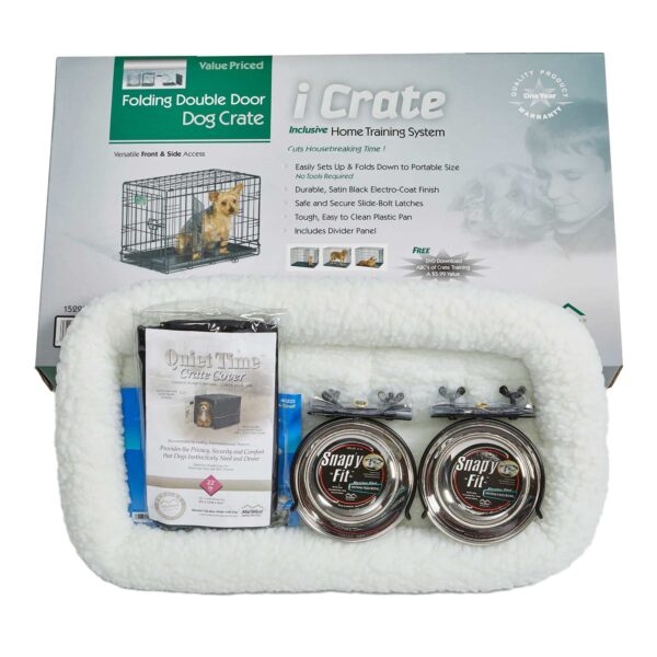 1522dd-kit-600x600 Midwest iCrate Dog Crate Kit Extra Small 22" x 13" x 16"