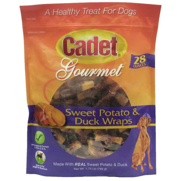 Premium Gourmet Duck and Sweet Potato Wraps Treats 28 ounces