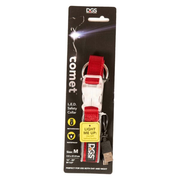 Comet Rechargeable Light Up Dog Collar