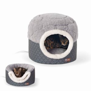 kh100546488-300x300 K&H Pet Products Thermo-Pet Nest Heated Cat Bed Gray 18" x 15" x 14"