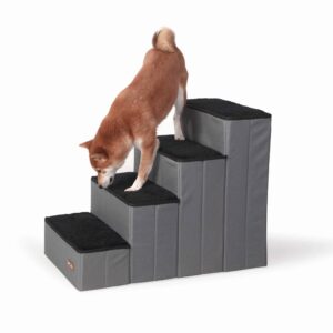 kh100546494-300x300 K&H Pet Products Pet Stair Steps with Storage 4 Stair Gray/Black 16.5" x 28" x 22"