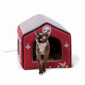 kh100546495-300x300 K&H Pet Products Thermo-Indoor Pet House Barn Design Red 16" x 15" x 14"