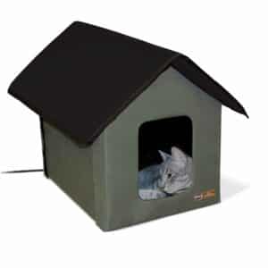 kh100546560-300x300 Outdoor Heated Kitty House Cat Shelter Shelter Olive 19″ x 22″ x 17″