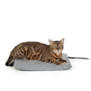K&H Pet Products Lectro-Soft Outdoor Heated Pet Bed Small Gray 14" x 18" x 1"