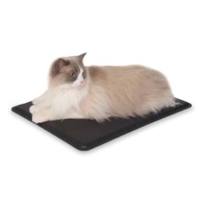K&H Pet Products Outdoor Heated Kitty Pad Black 12.5" x 18.5" x 0.5"