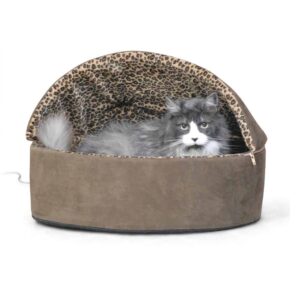 kh3196-300x300 K&H Pet Products Thermo-Kitty Bed Deluxe Hooded Small Mocha 16" x 16" x 14"