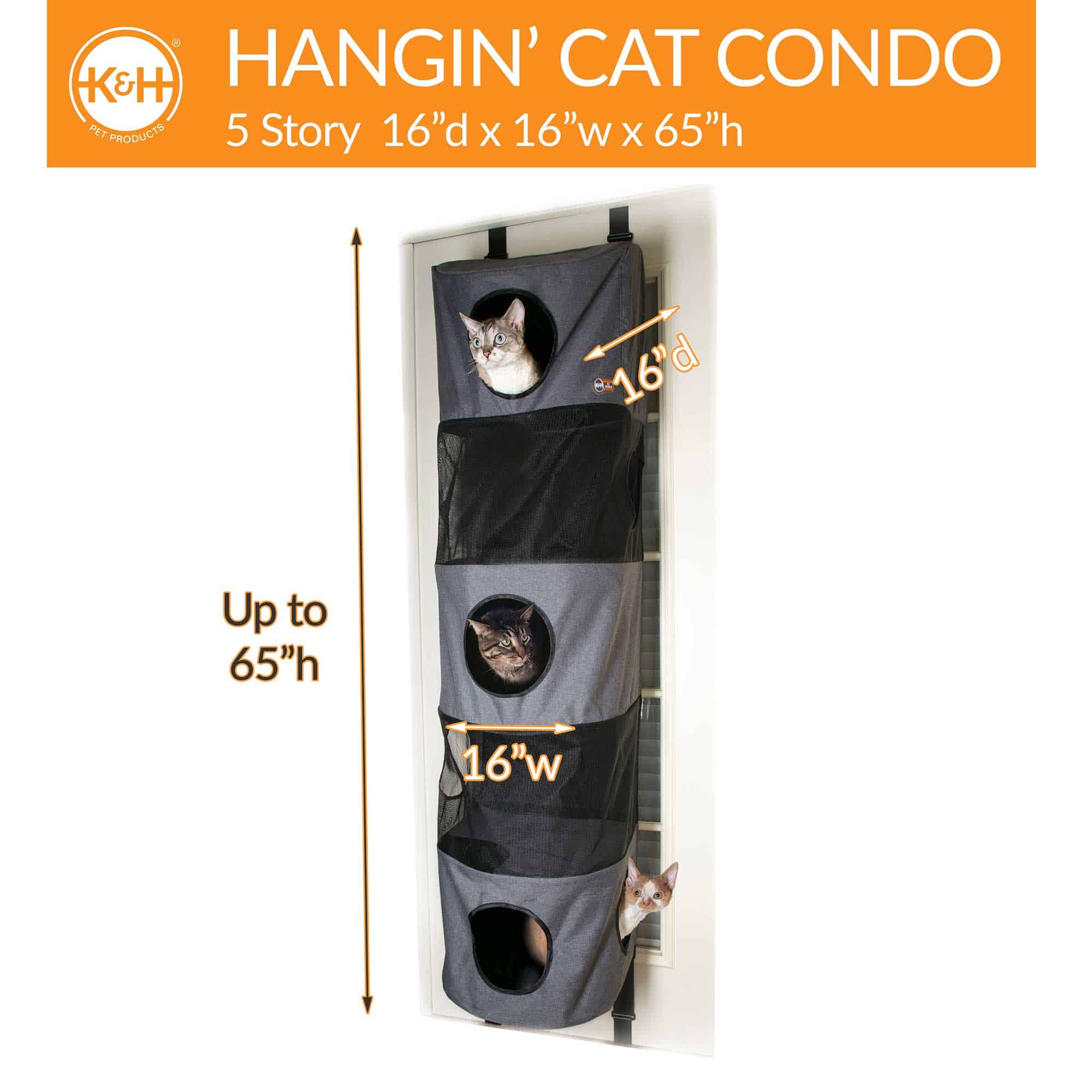 kh3213 Hangin' Cat Condo 5 Story High Rise