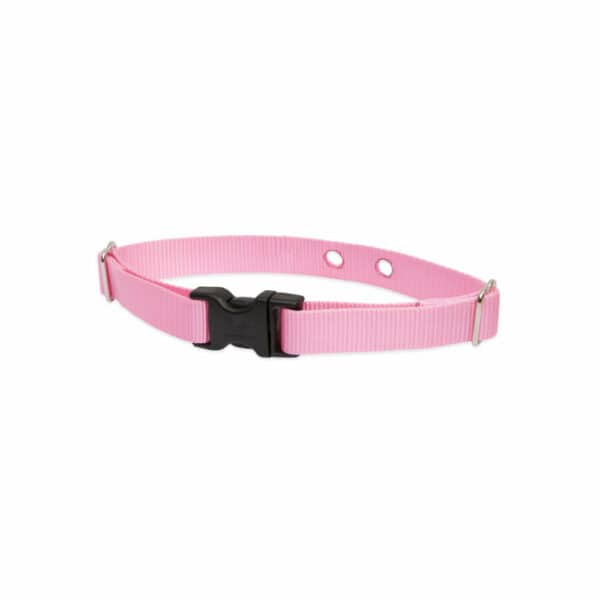 lp57518c-600x600 Lupine Pet 2 Hole Adjustable Nylon Replacement Collar Strap 3/4 inch Medium Pink
