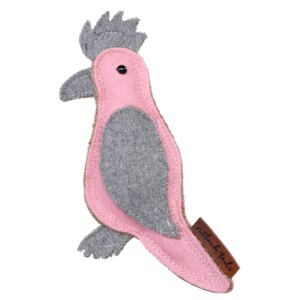 Outback Tails Gertie Galah Felt Chew Toy