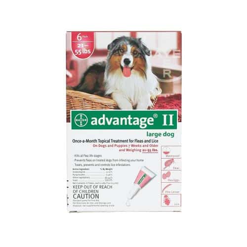 red-55-6 Flea Control for Dogs and Puppies 21-55 lbs 6 Month Supply