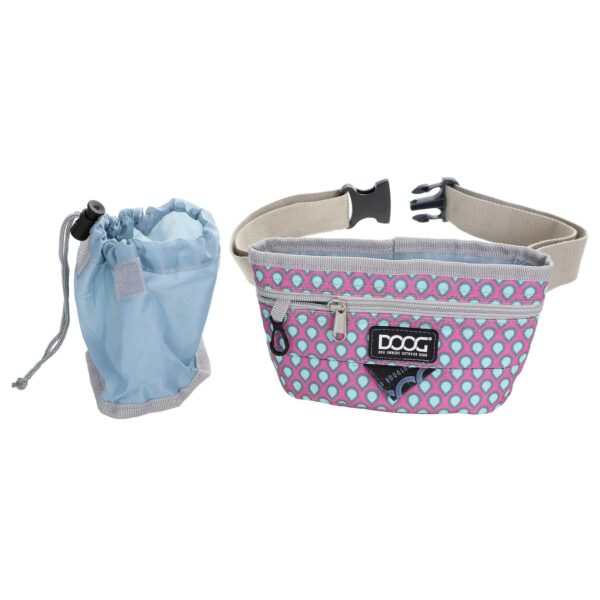 DOOG Treat and Training Pouch - Pink Tear Drops (8x8x5)