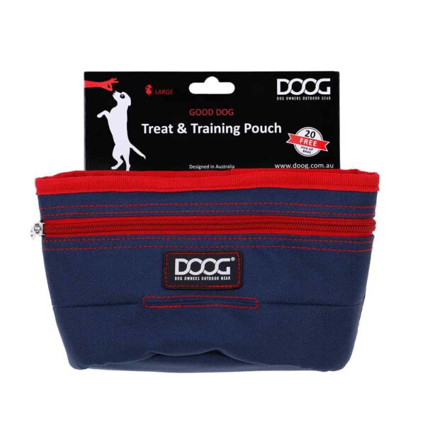 Treat and Training Pouch - Navy/Red (8x8x5)